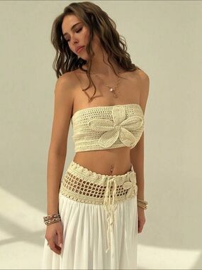 Crochet Strapless 2 piece set